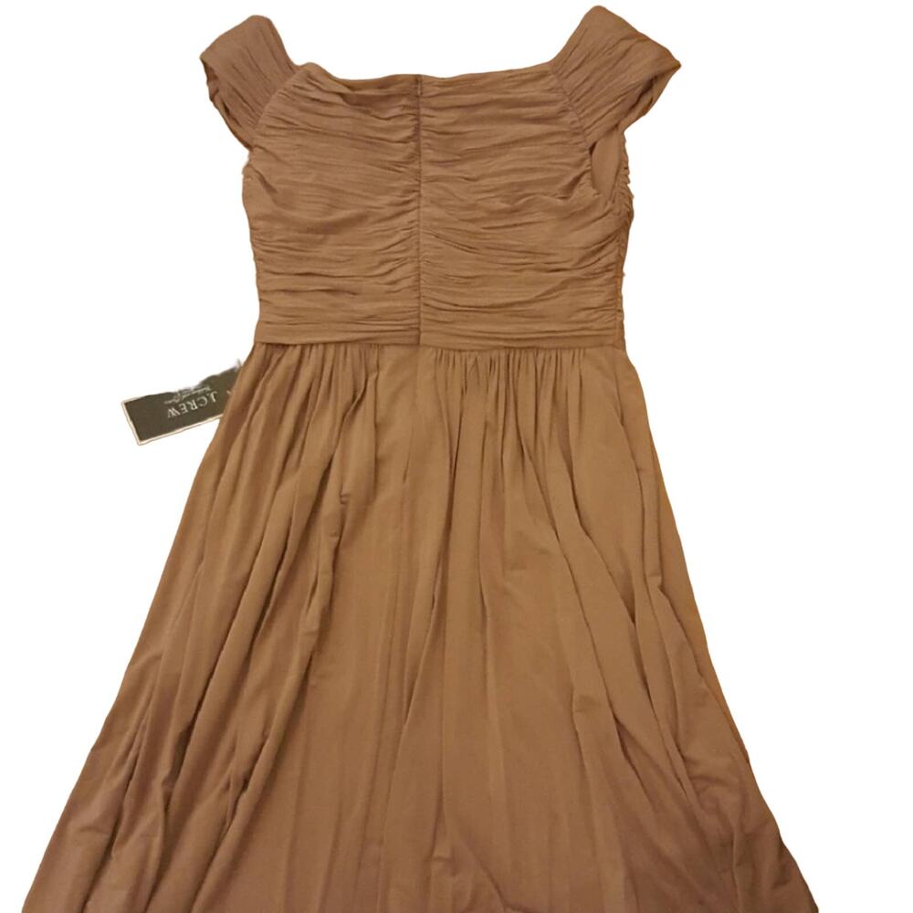 J.Crew Matilda fluid knit taupe pleated dress size 12 - Picture 3 of 8